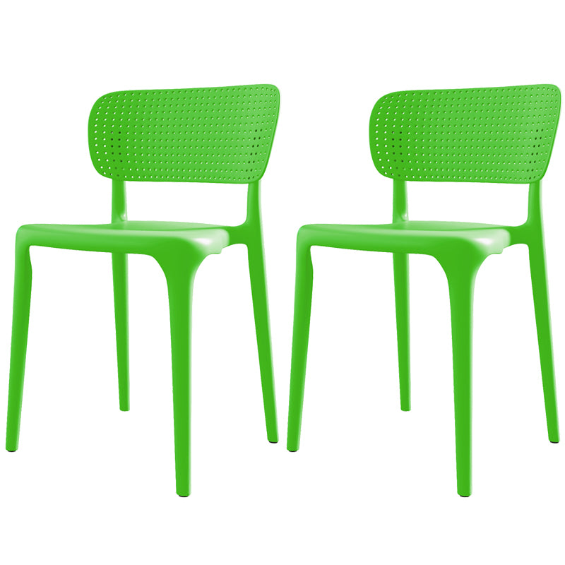 Plastic Contemporary Side Chair Open Back Dining Chairs for Dining Room