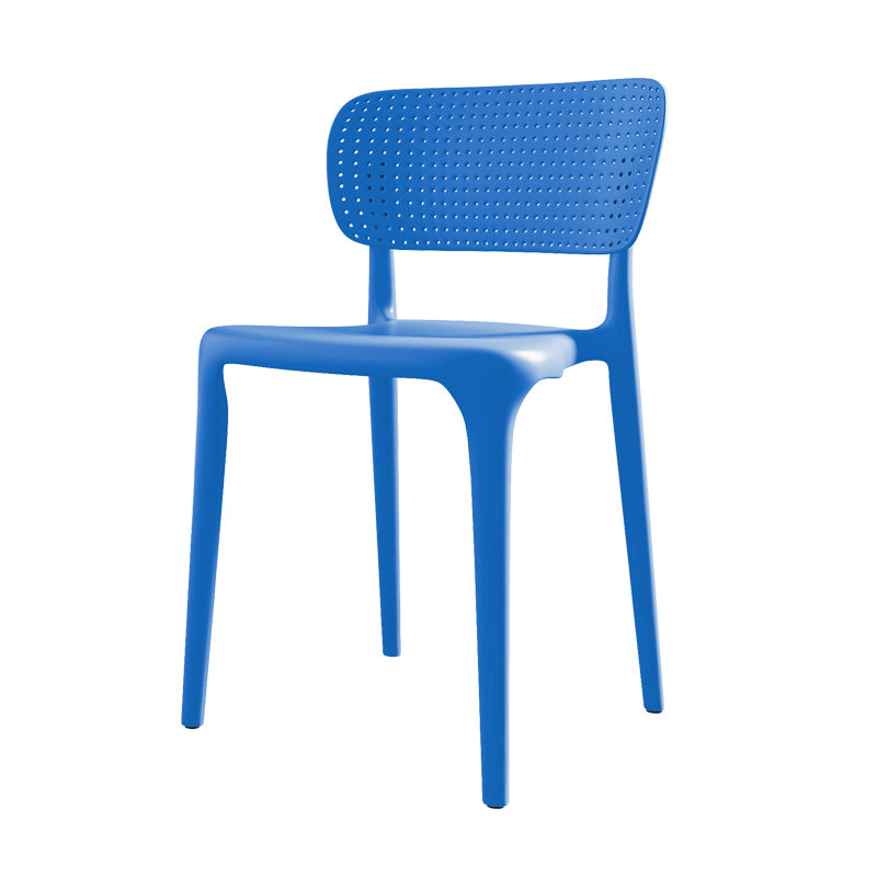 Plastic Contemporary Side Chair Open Back Dining Chairs for Dining Room