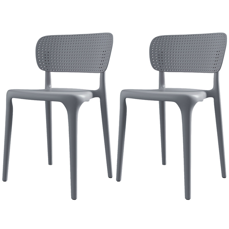 Plastic Contemporary Side Chair Open Back Dining Chairs for Dining Room