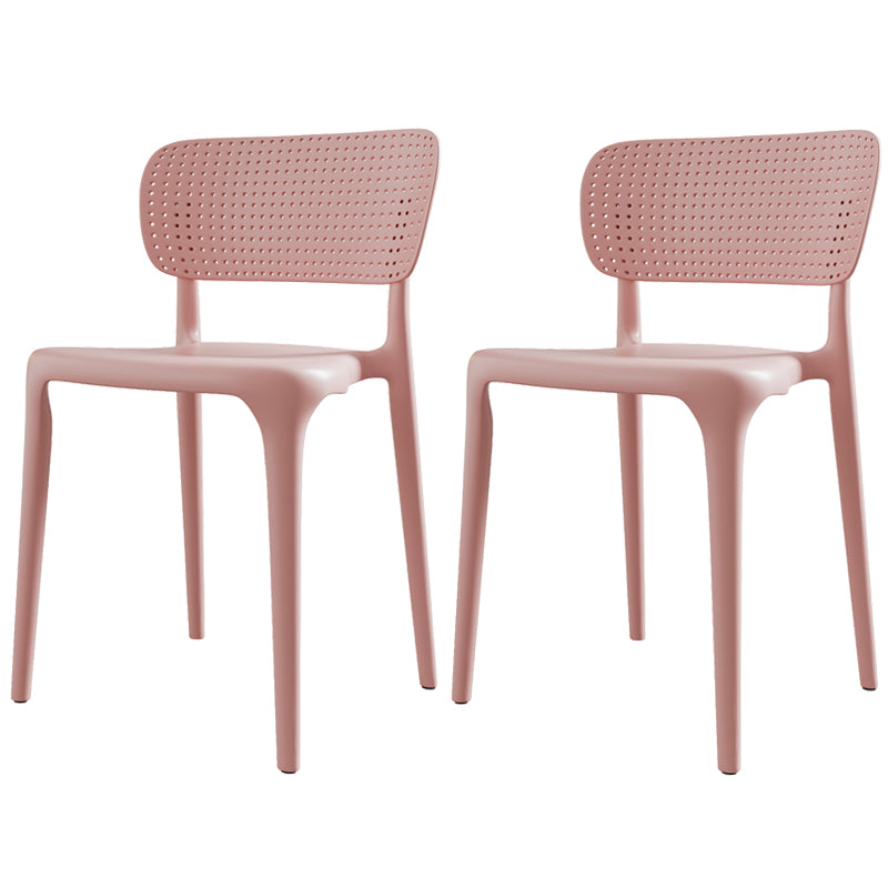 Plastic Contemporary Side Chair Open Back Dining Chairs for Dining Room