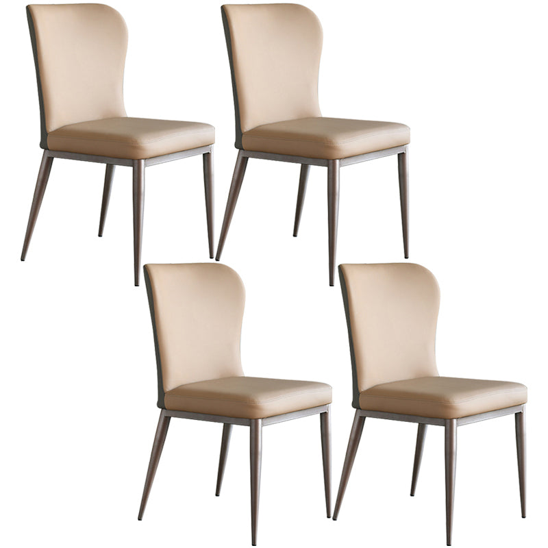 Nordic Style Upholstered Dining Chair Wingback Parsons Chair for Home Use