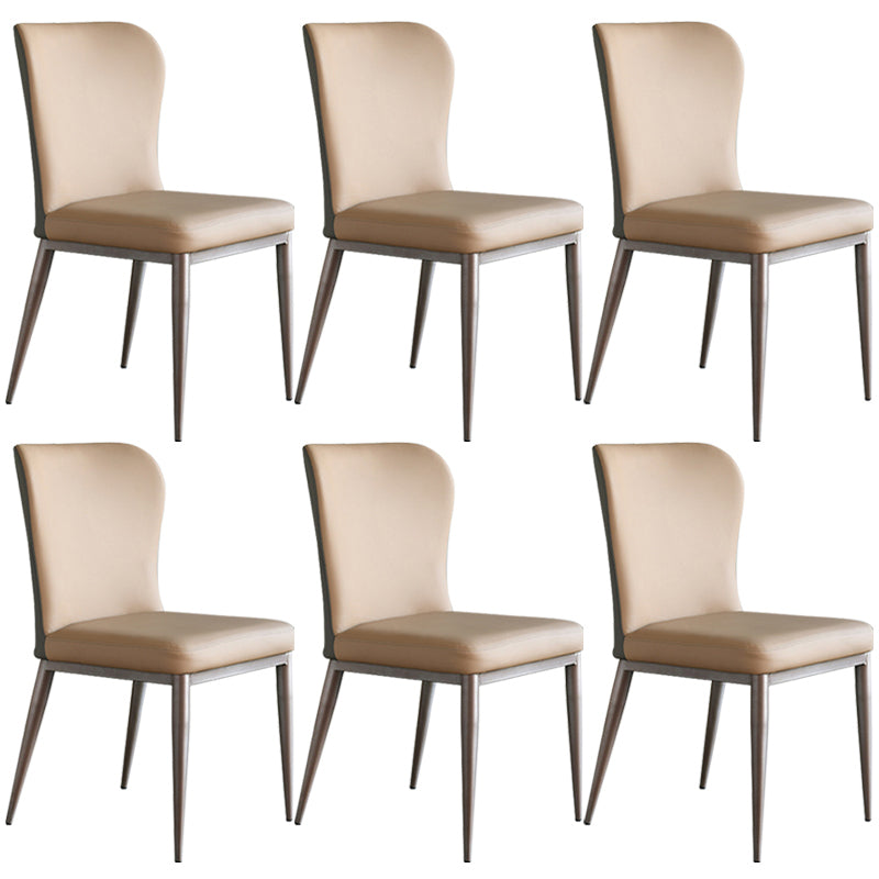 Nordic Style Upholstered Dining Chair Wingback Parsons Chair for Home Use