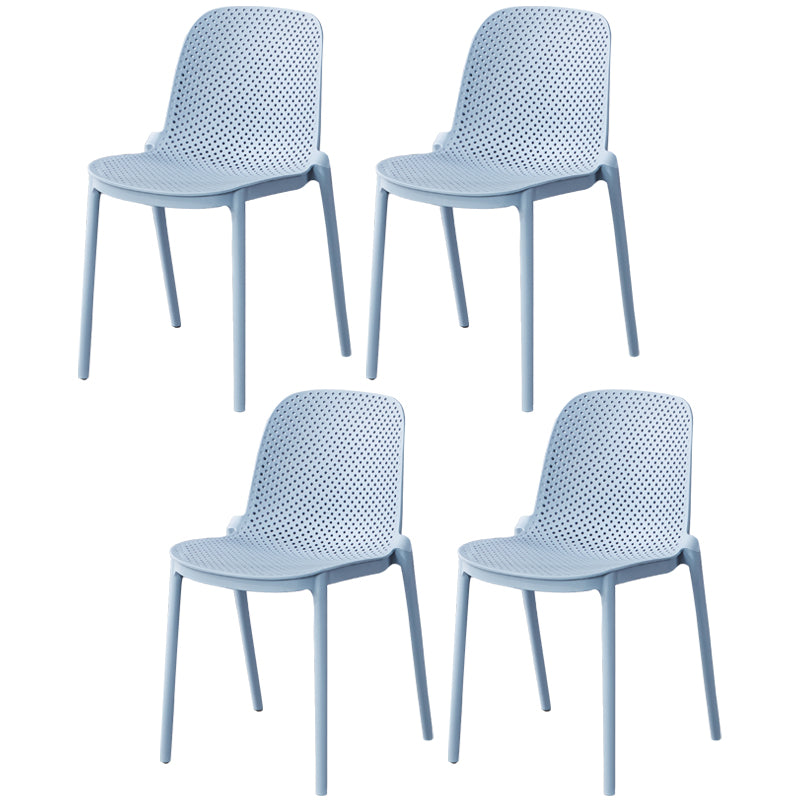 Dining Room Stacking Dining Chair Contemporary Style Plastic Side Chair