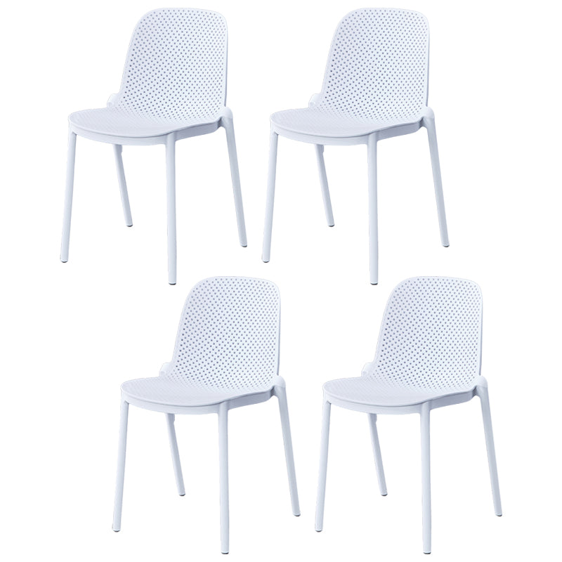 Dining Room Stacking Dining Chair Contemporary Style Plastic Side Chair