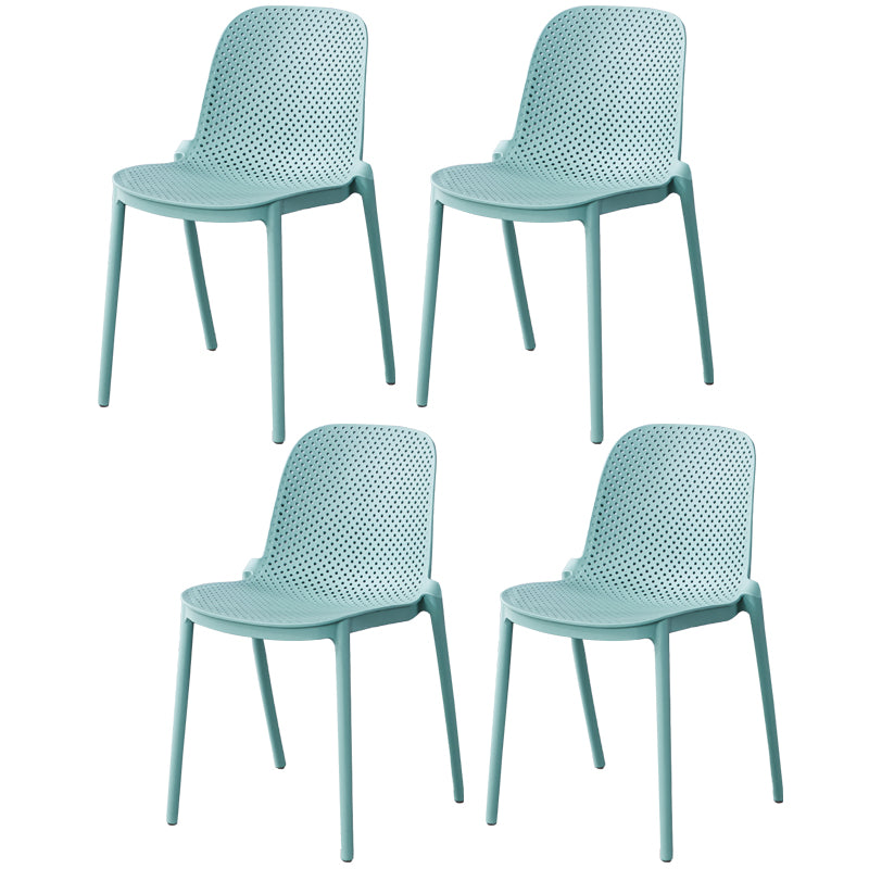 Dining Room Stacking Dining Chair Contemporary Style Plastic Side Chair