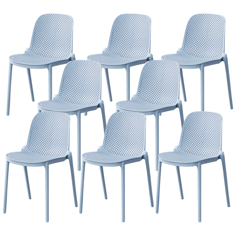 Dining Room Stacking Dining Chair Contemporary Style Plastic Side Chair