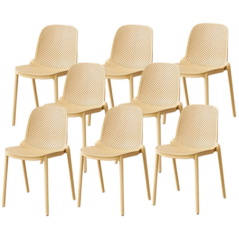 Dining Room Stacking Dining Chair Contemporary Style Plastic Side Chair