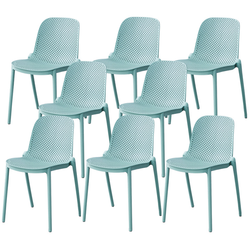 Dining Room Stacking Dining Chair Contemporary Style Plastic Side Chair