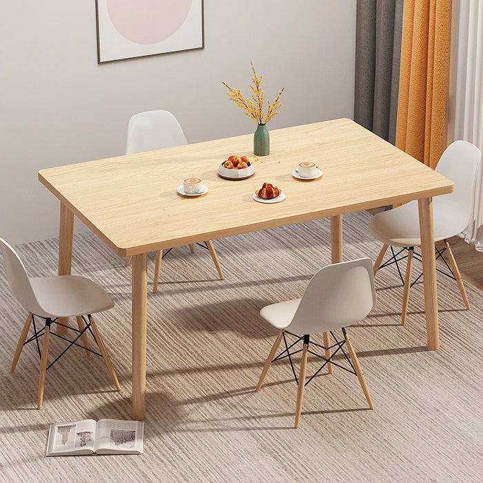Set da pranzo in legno in legno standard con 4 gambe in legno marrone chiaro per mobili da pranzo
