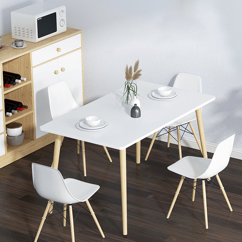Set da pranzo in legno di altezza standard con 4 gambe in legno marrone chiaro per mobili da pranzo