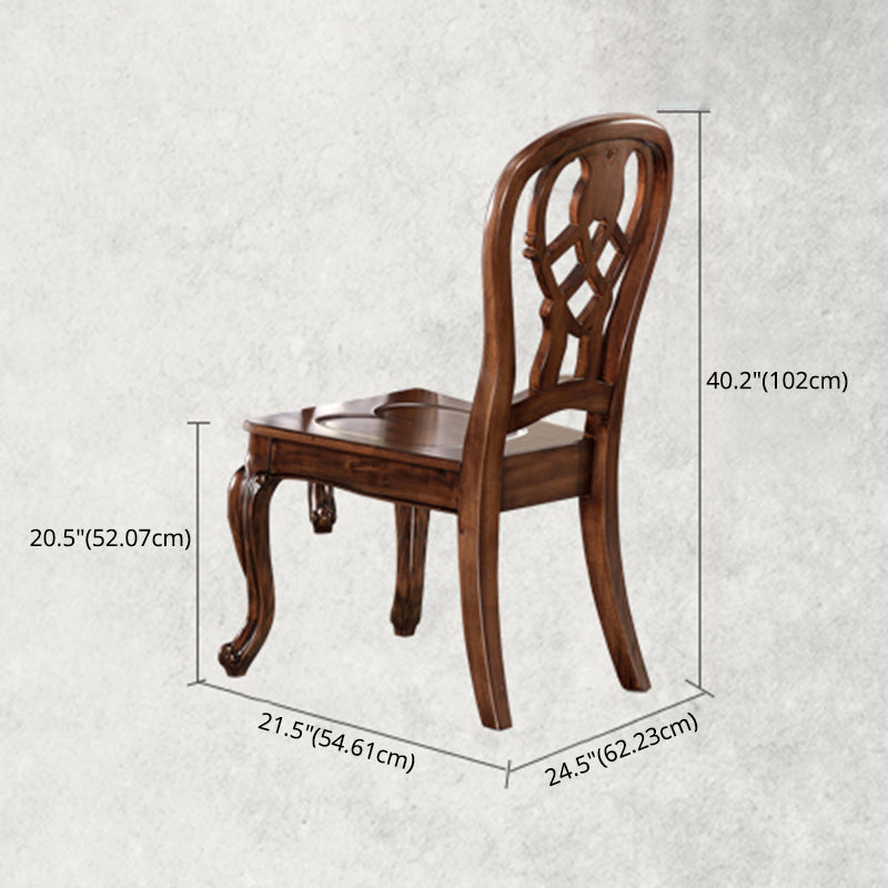 Traditional Style Solid Wood Dining Set with Rectangle Shape Table Table and 4 Legs Base