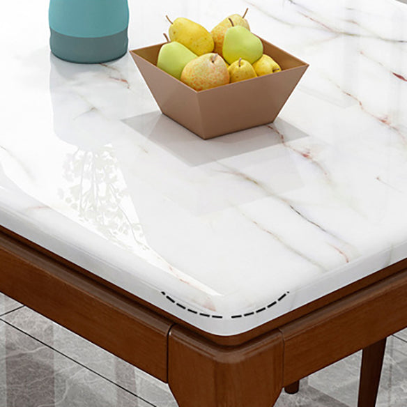 Traditioneller Style Marmor Esstisch mit weißem Rechteck -Formtisch für den Heimgebrauch
