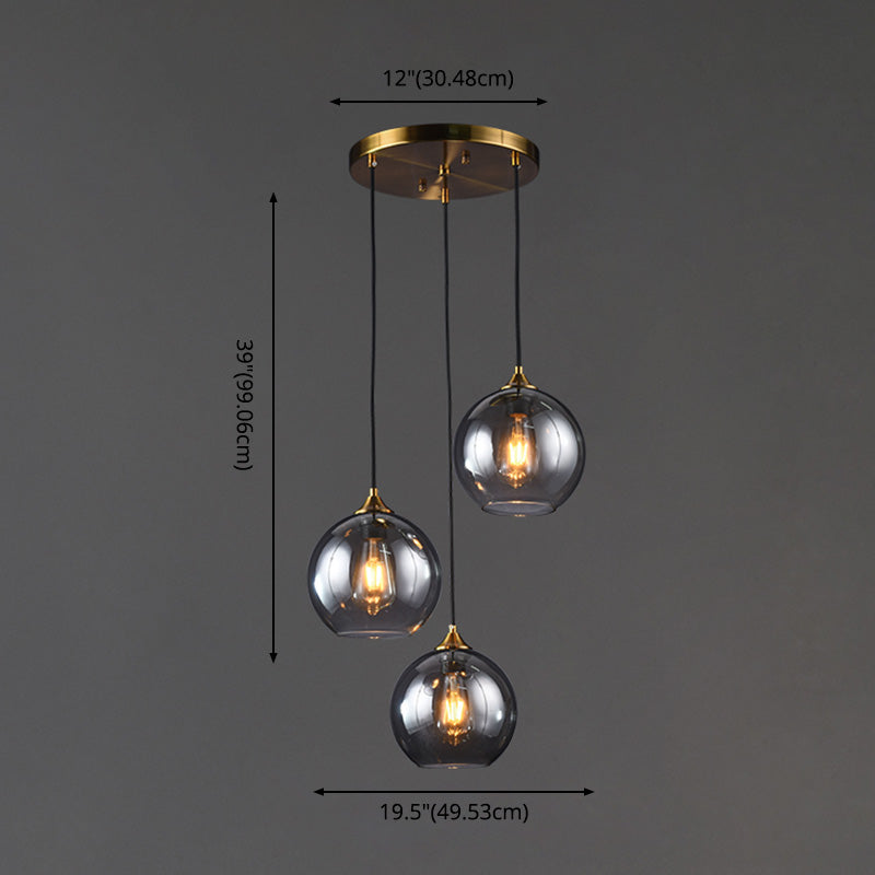 Modern Style Ball Pendant Lighting Fixture Glass Dinning Room Pendant Ceiling Light