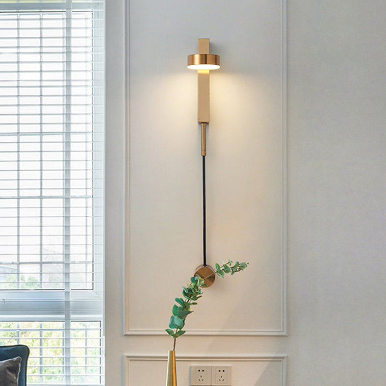 Lámpara lineal montada en la pared simplicidad posmoderna lámpara de montaje de pared acrílica para sala de estar