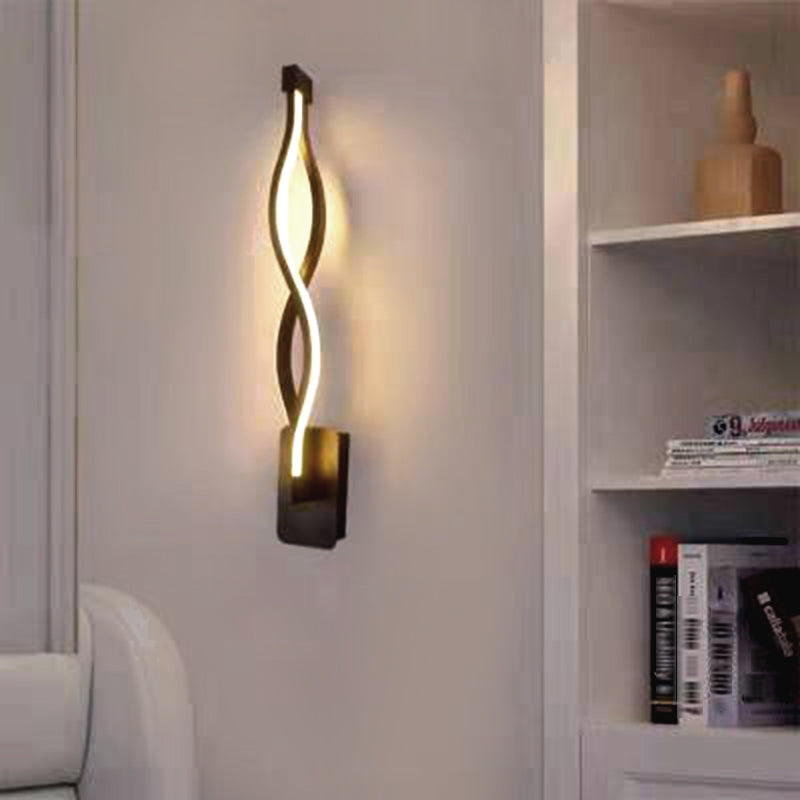 Moderne minimalistische LED -Wandleuchte Aluminium Lineare Wandlampe mit Silikonschatten