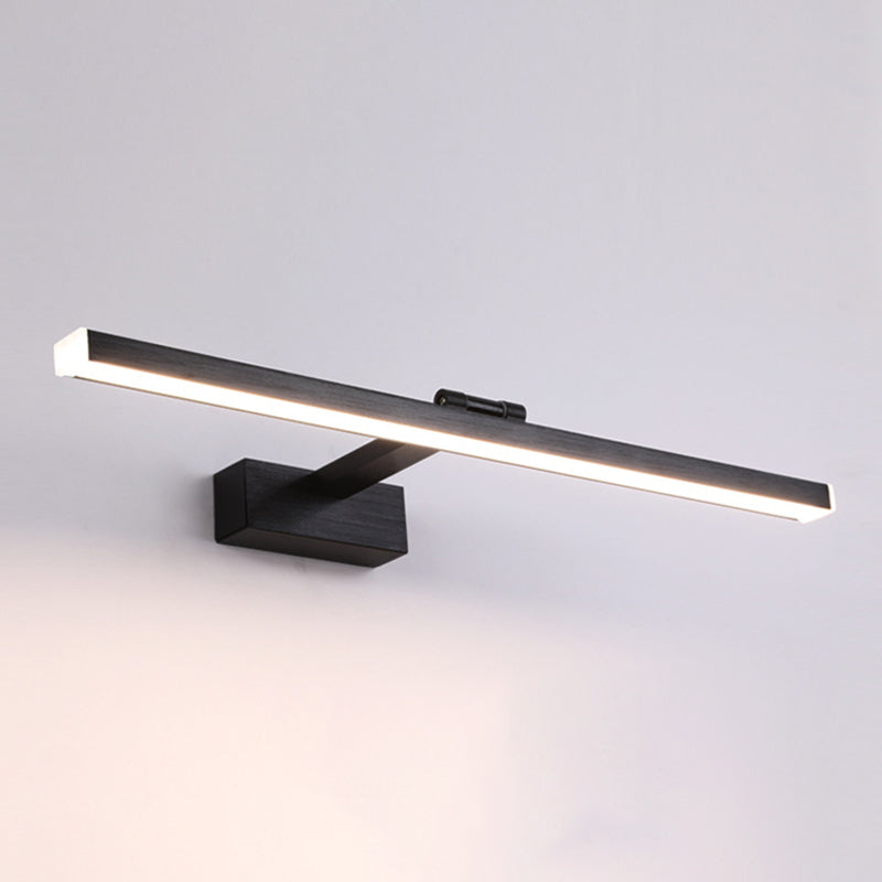 Metal Shade Linear Swing Arm Lights Medro de pared Moderna 1 Cabeza de montaje en la pared en negro