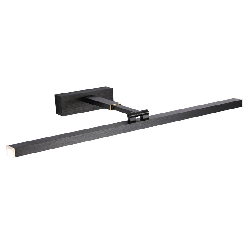 Metal Shade Linear Swing Arm Lights Medro de pared Moderna 1 Cabeza de montaje en la pared en negro