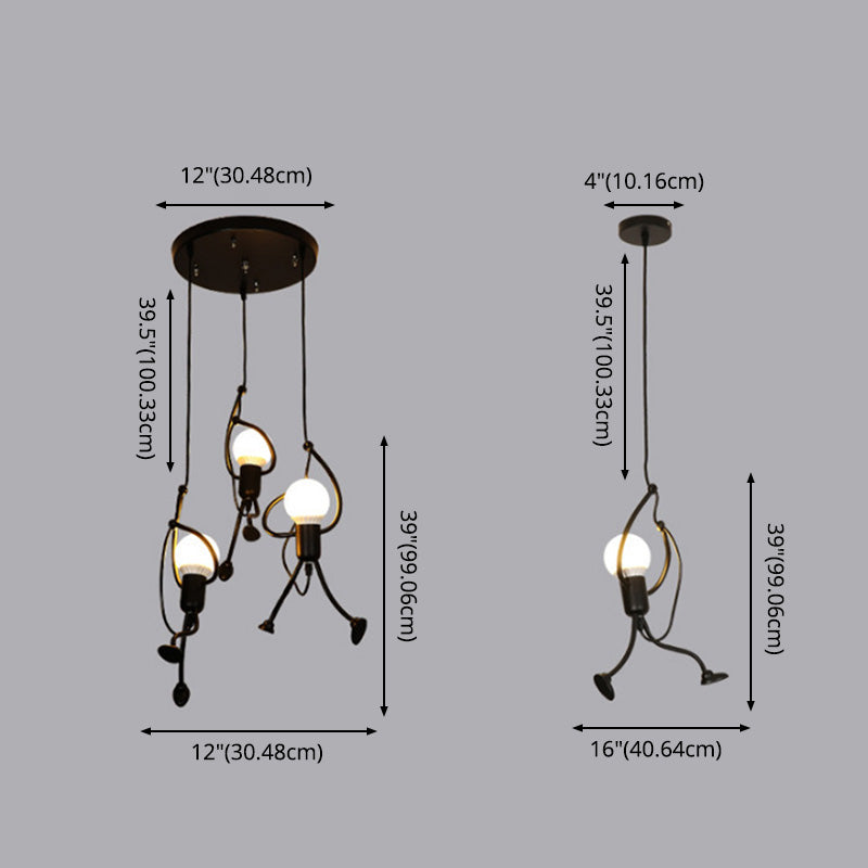 Adjustable Industrial Style Hanging Ceiling Lights for Living Room Coffee Shop