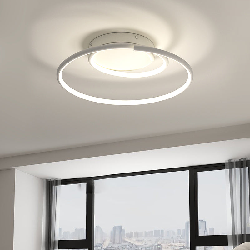 Aluminium LED Flush Mount Moderne 1 Licht Deckenleuchte für Schlafzimmer