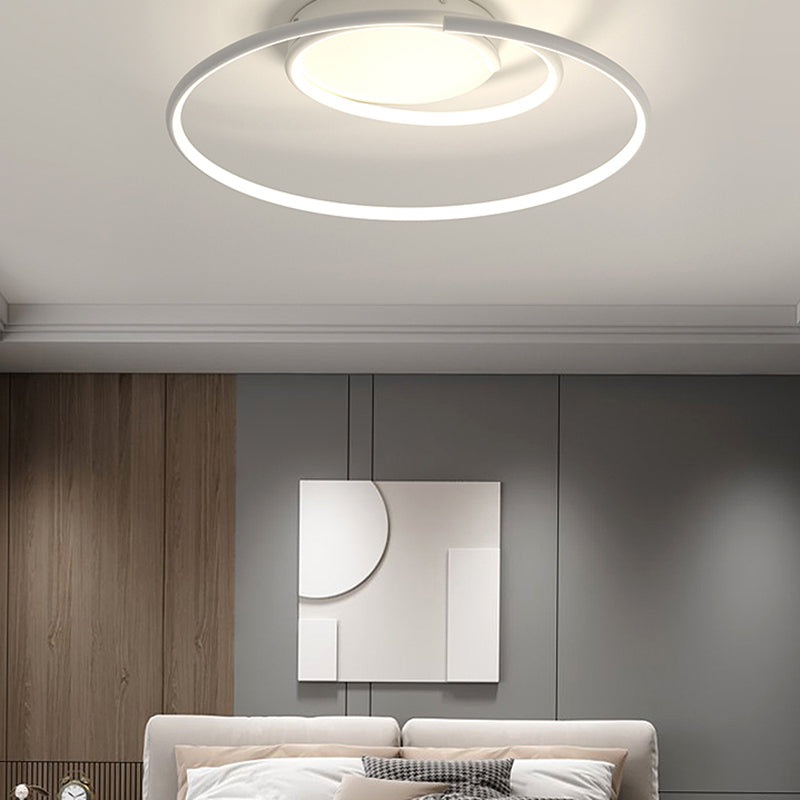 Aluminium LED Flush Mount Moderne 1 Licht Deckenleuchte für Schlafzimmer