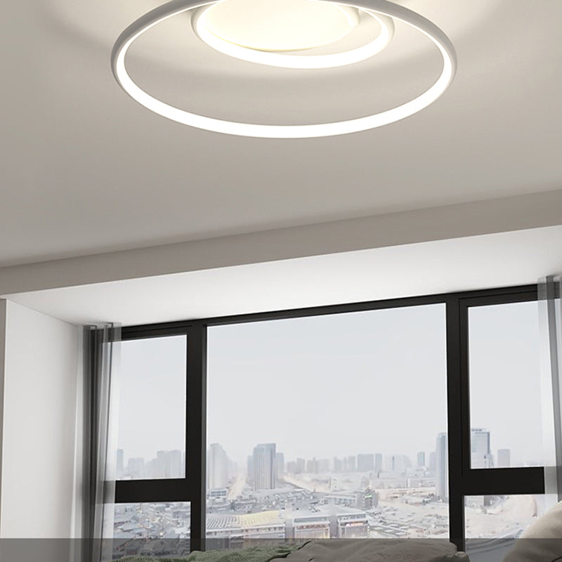 Aluminium LED Flush Mount Moderne 1 Licht Deckenleuchte für Schlafzimmer