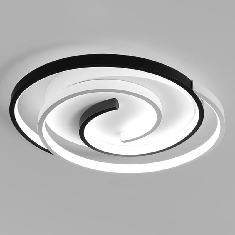 Modern Style Geometric Flush Ceiling Light Fixtures Black and White Flush Mount Led Lights