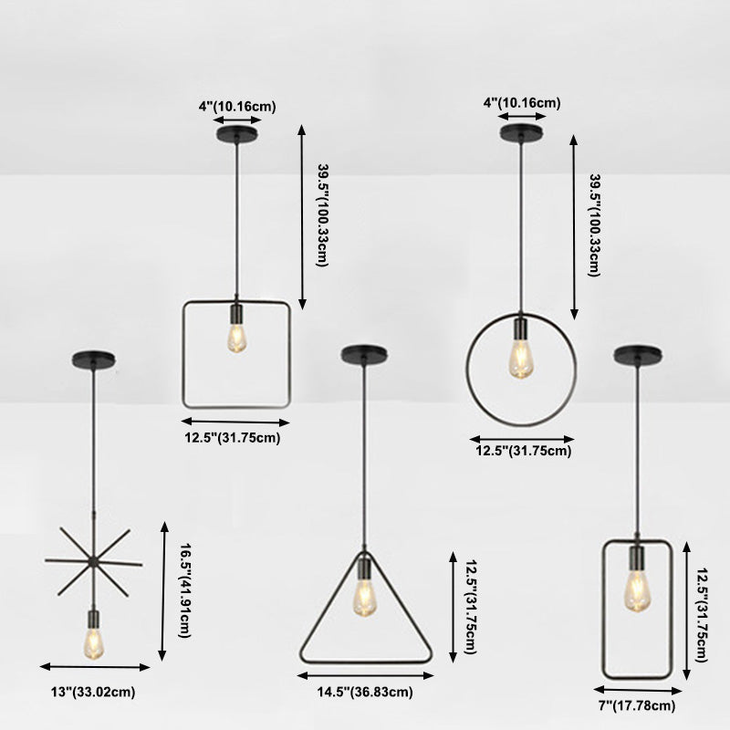 Luz de techo de granja geométrica industrial para cafetería para comedor