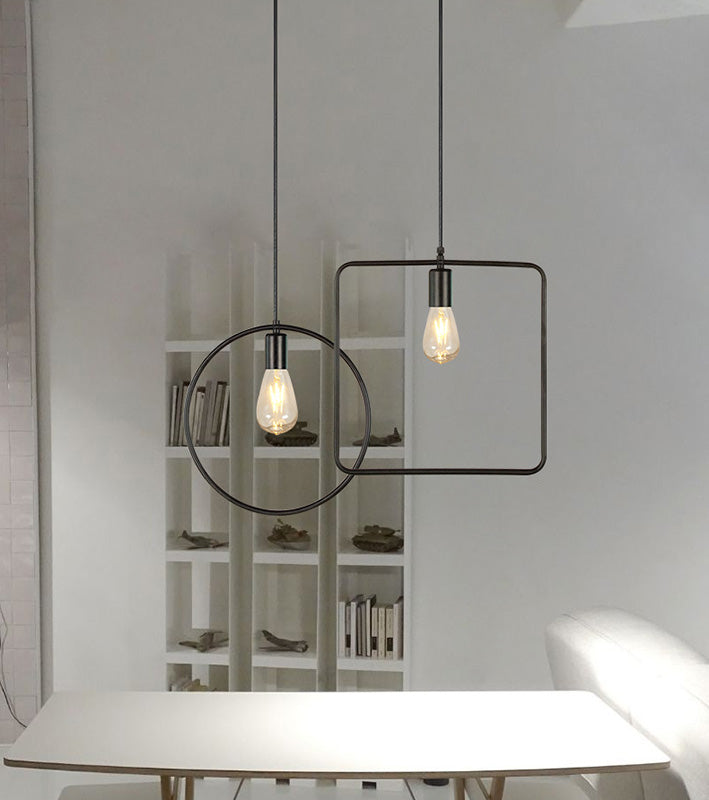 Industrial Minimalist Geometric Farmhouse Ceiling Light for Dining Room Coffee Shop