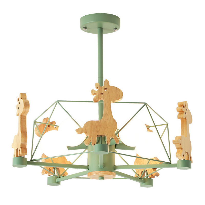 Beau cerf flush plafonnier en métal et luminaire en acrylique pour la salle des enfants