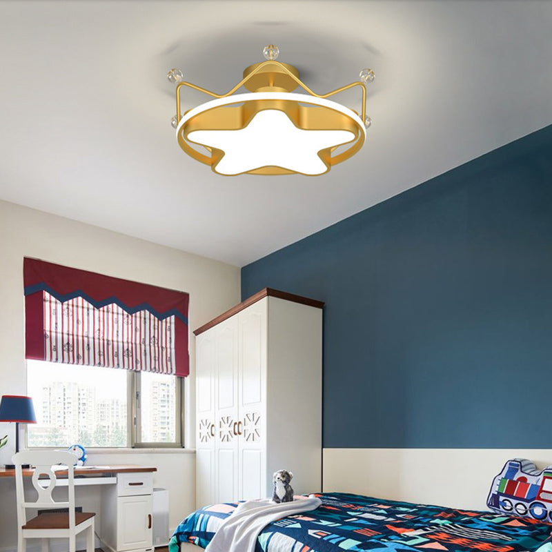 Child Room Lovely LED Flush Mounted Lamp Acrylic Kids Surface Ceiling Light