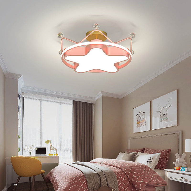 Child Room Lovely LED Flush Mounted Lamp Acrylic Kids Surface Ceiling Light