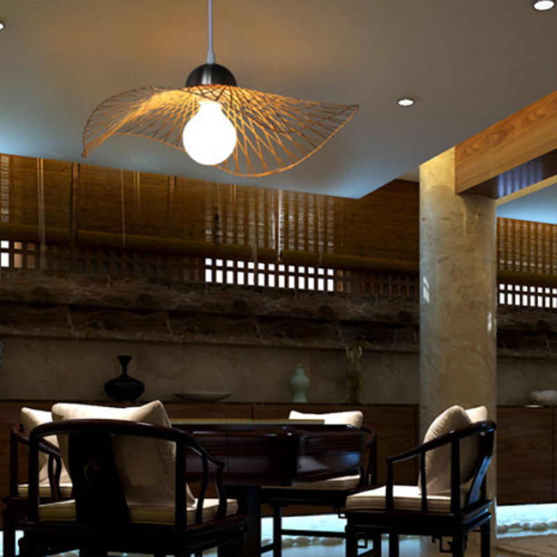 Fidutri di illuminazione a sospensione cinese Twist RATTAN Ampiccante Luce con cavo regolabile per il ristorante