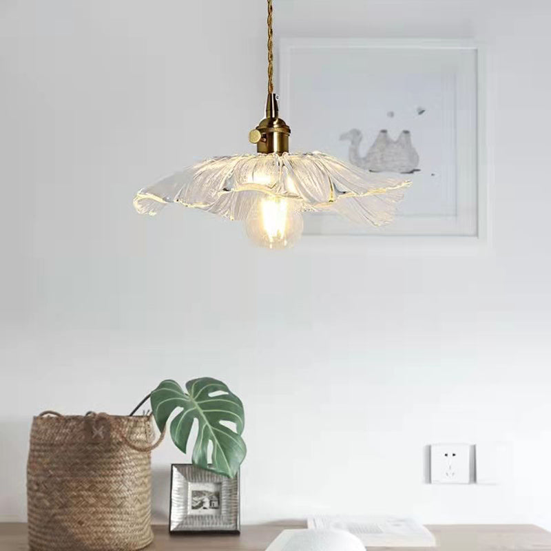 Lotus Leaf hangende hanglamp industriële hanglampen met glazen schaduw