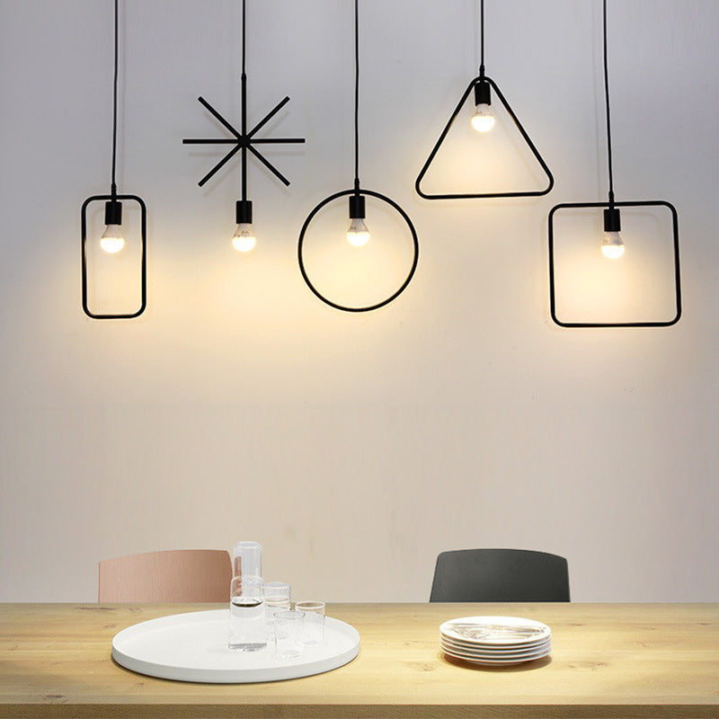 Lampada sospesa in stile industriale regolabile minimalista per sala da pranzo