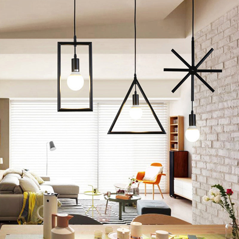 Minimalist Adjustable Industrial Style Hanging Light Fixture for Dining Room