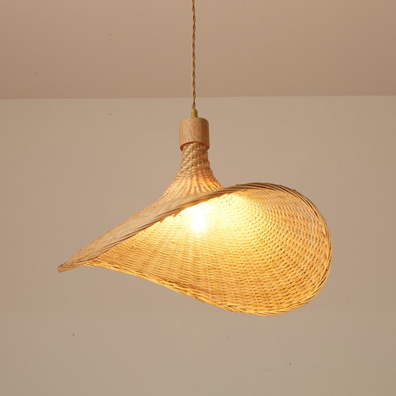 Cappello a ciondolo a ciondolo kit di luce asiatica in stile asia da asia a soffitto a sospensione in beige