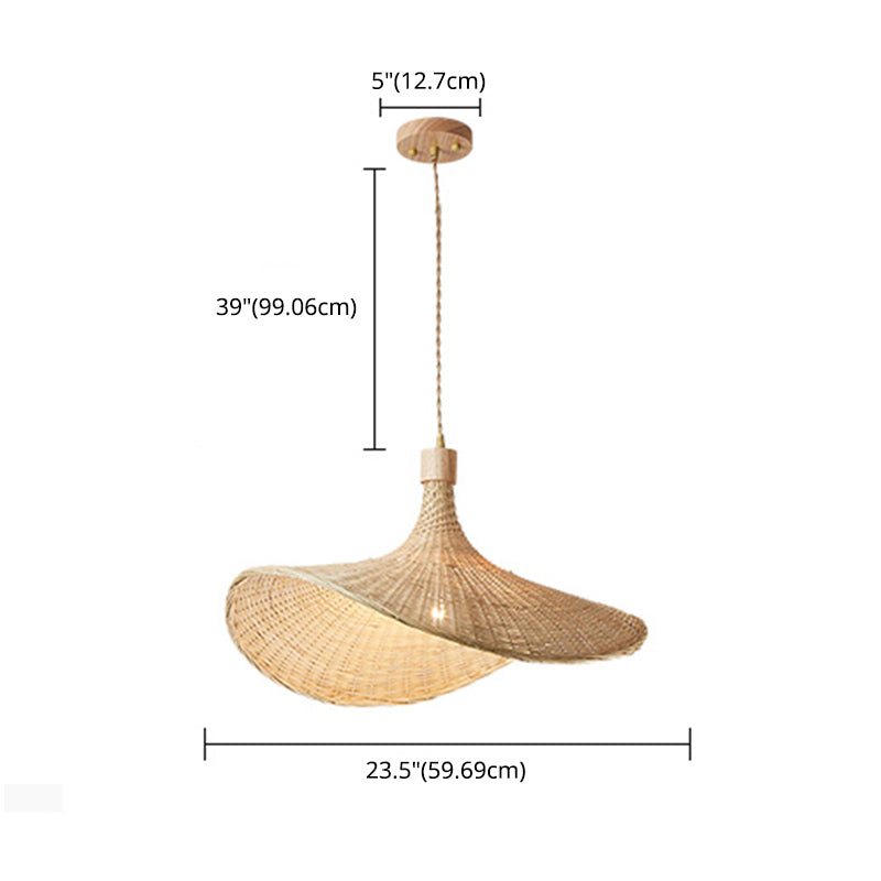 Cappello a ciondolo a ciondolo kit di luce asiatica in stile asia da asia a soffitto a sospensione in beige