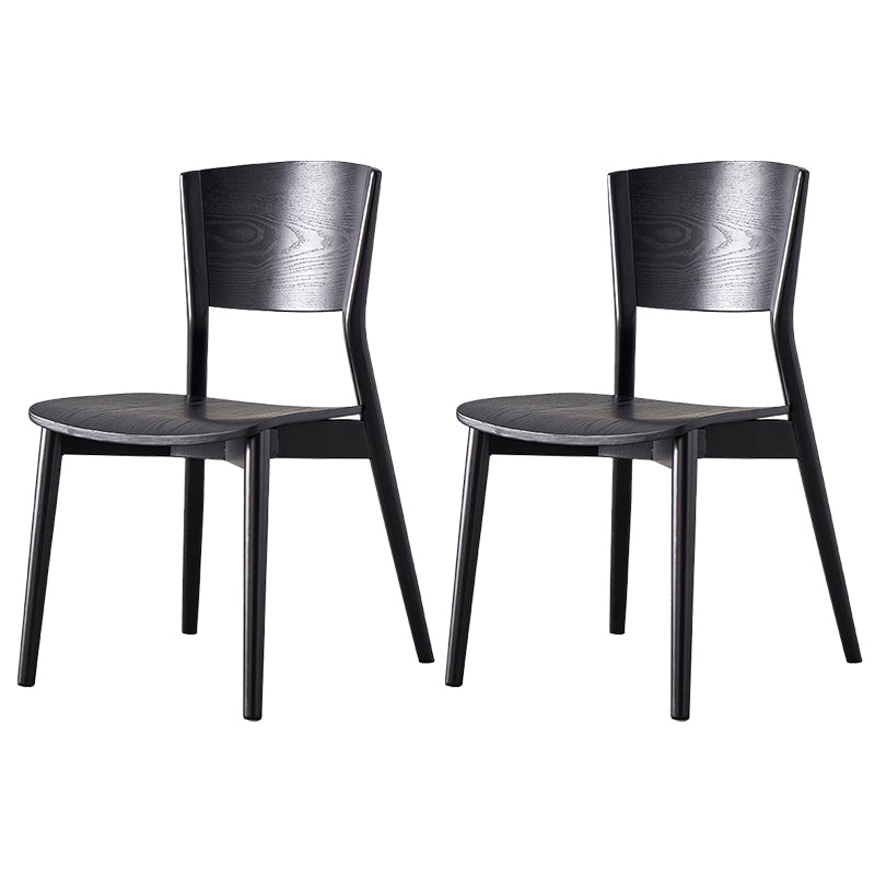 Wood Contemporary Side Dining Chairs with 4 Legs Dining Room Armless Chairs