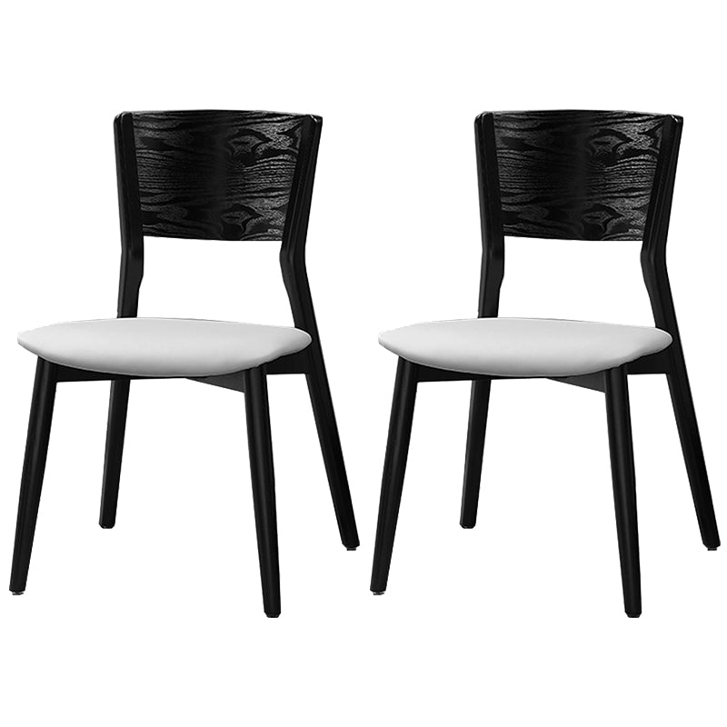 Wood Contemporary Side Dining Chairs with 4 Legs Dining Room Armless Chairs