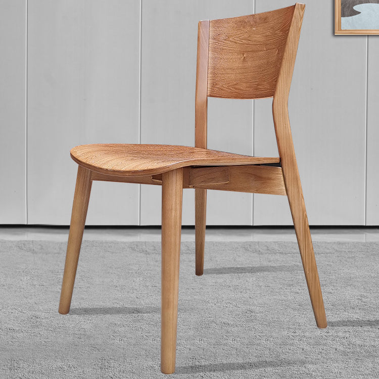 Wood Contemporary Side Dining Chairs with 4 Legs Dining Room Armless Chairs