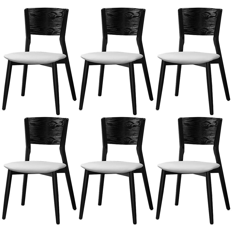 Wood Contemporary Side Dining Chairs with 4 Legs Dining Room Armless Chairs