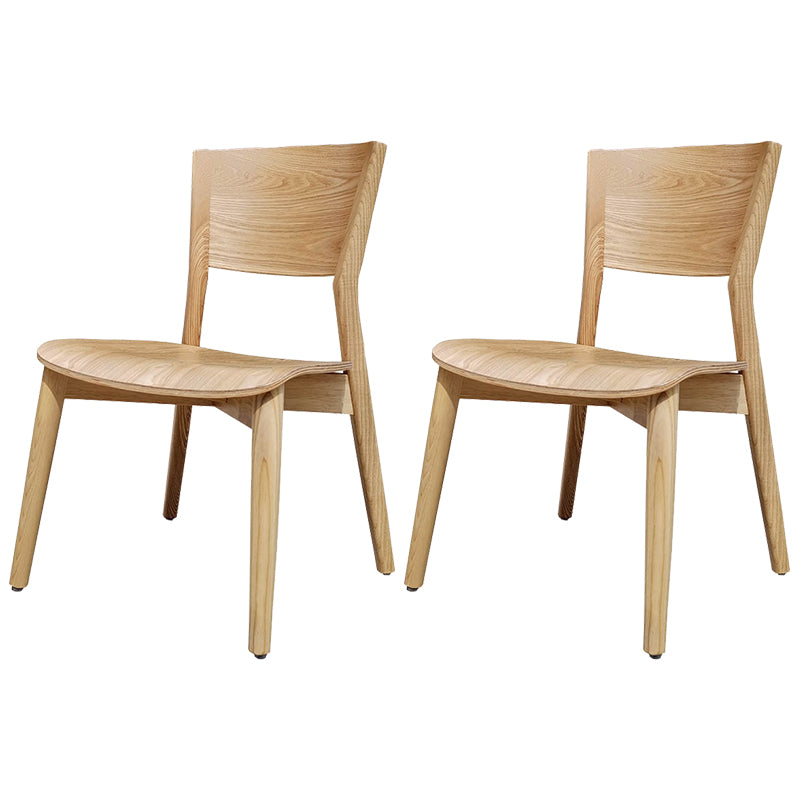 Wood Contemporary Side Dining Chairs with 4 Legs Dining Room Armless Chairs