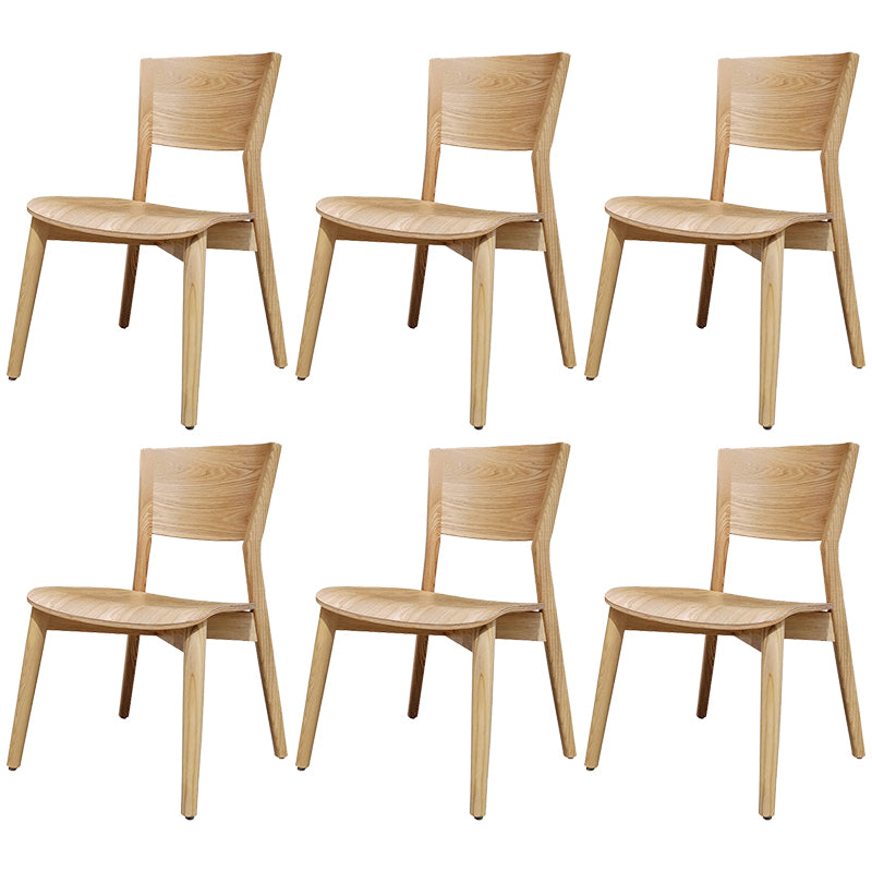 Wood Contemporary Side Dining Chairs with 4 Legs Dining Room Armless Chairs