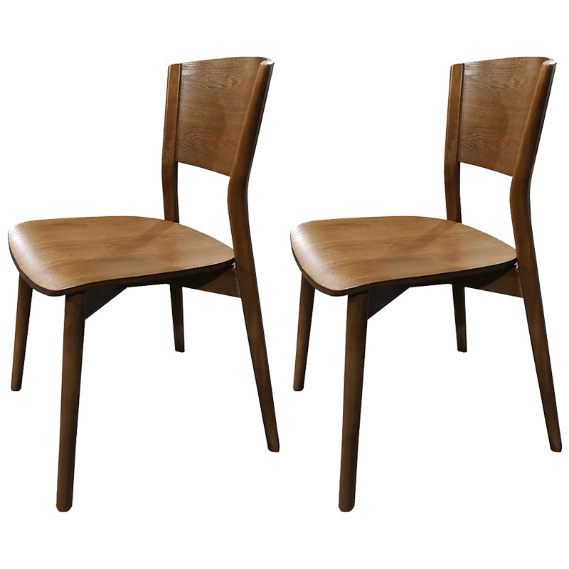 Wood Contemporary Side Dining Chairs with 4 Legs Dining Room Armless Chairs