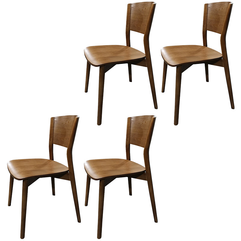 Wood Contemporary Side Dining Chairs with 4 Legs Dining Room Armless Chairs