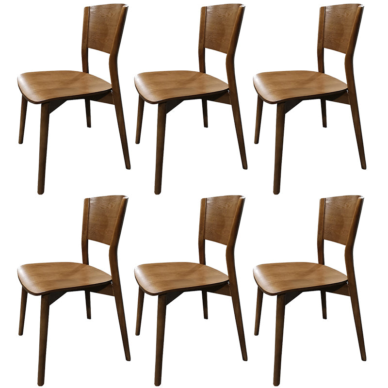 Wood Contemporary Side Dining Chairs with 4 Legs Dining Room Armless Chairs