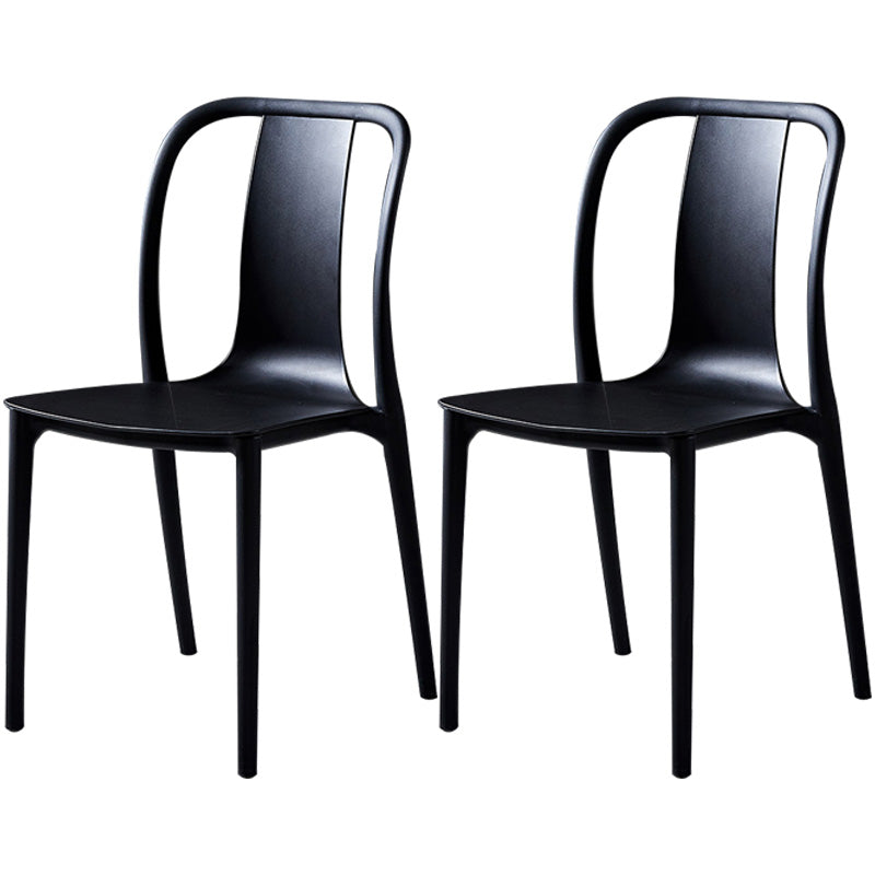 Plastic Dining Chairs Contemporary Style Side Chair Set for Dining Room