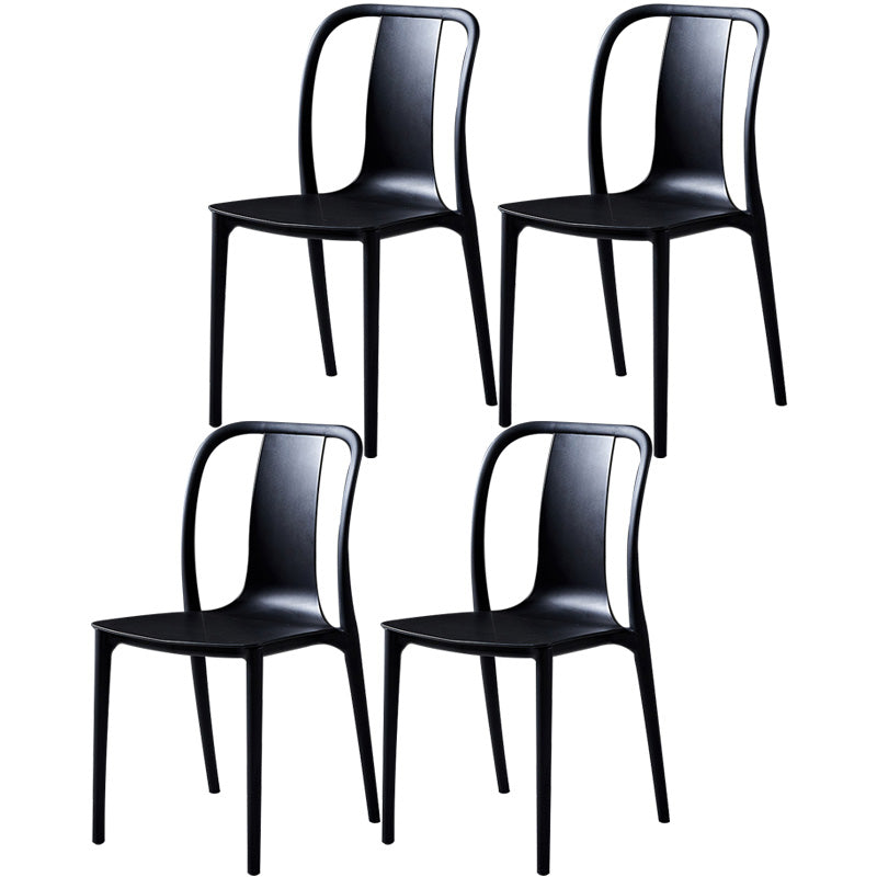 Plastic Dining Chairs Contemporary Style Side Chair Set for Dining Room