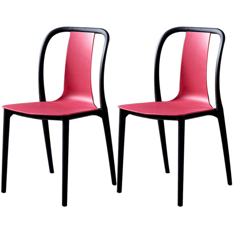 Plastic Dining Chairs Contemporary Style Side Chair Set for Dining Room