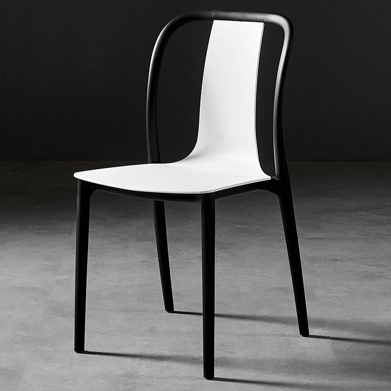 Plastic Dining Chairs Contemporary Style Side Chair Set for Dining Room